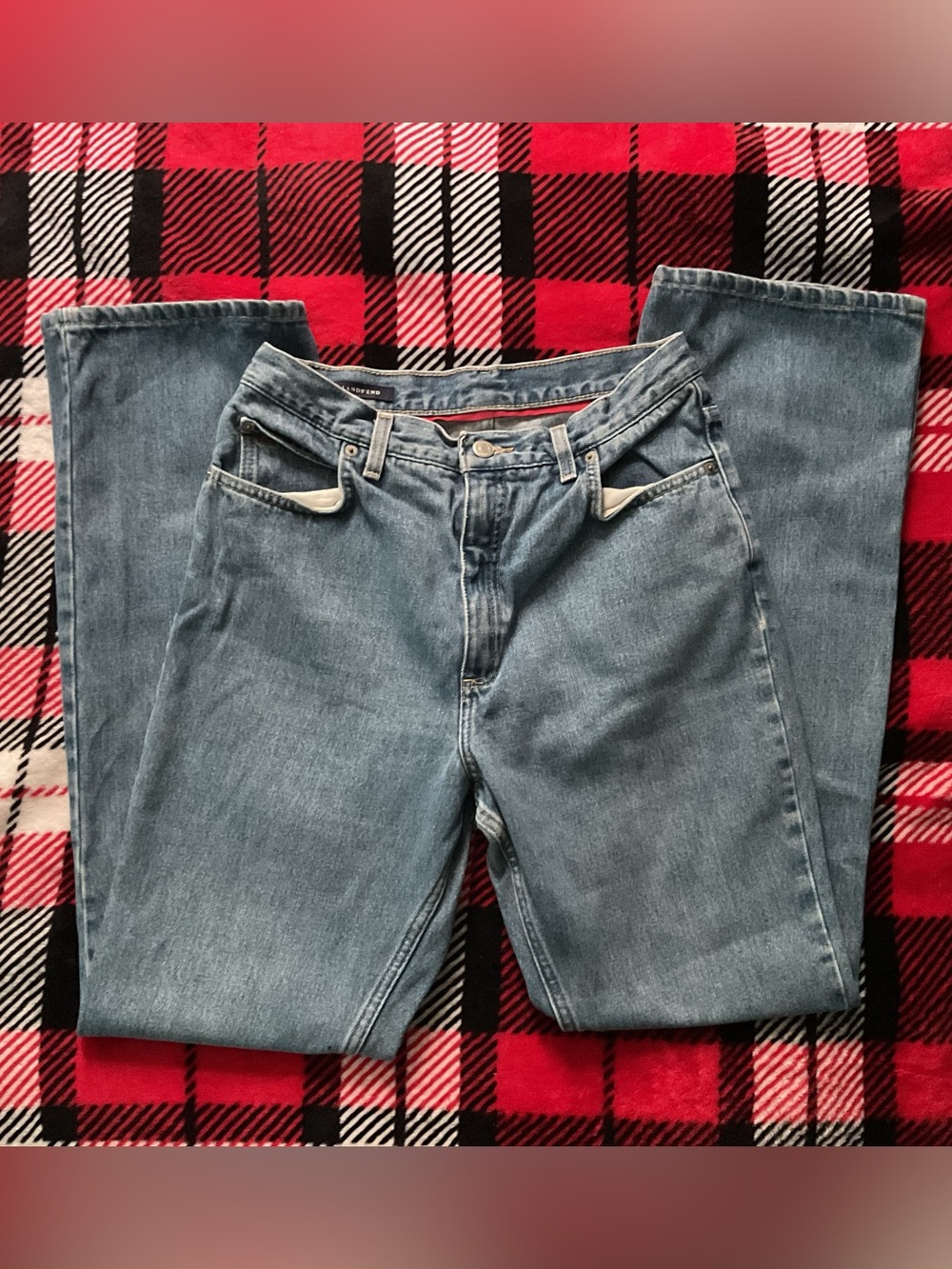 Lands' End Light Blue Straight Leg Women’s Jeans